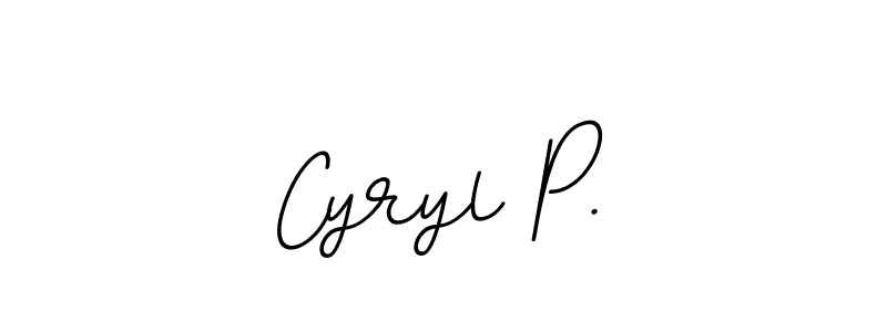 It looks lik you need a new signature style for name Cyryl P.. Design unique handwritten (BallpointsItalic-DORy9) signature with our free signature maker in just a few clicks. Cyryl P. signature style 11 images and pictures png