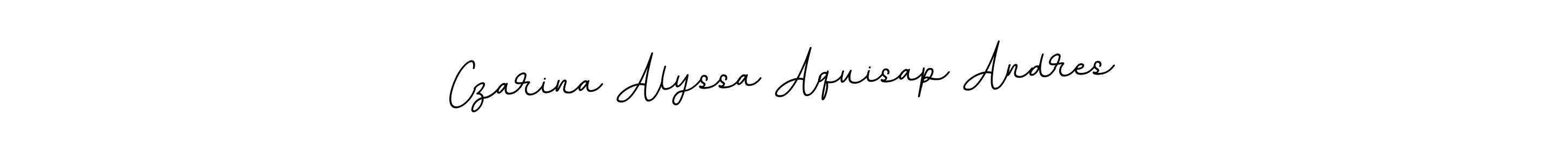 Czarina Alyssa Aquisap Andres stylish signature style. Best Handwritten Sign (BallpointsItalic-DORy9) for my name. Handwritten Signature Collection Ideas for my name Czarina Alyssa Aquisap Andres. Czarina Alyssa Aquisap Andres signature style 11 images and pictures png