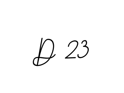 How to make D 23 name signature. Use BallpointsItalic-DORy9 style for creating short signs online. This is the latest handwritten sign. D 23 signature style 11 images and pictures png