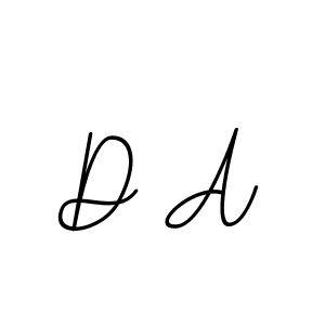 Use a signature maker to create a handwritten signature online. With this signature software, you can design (BallpointsItalic-DORy9) your own signature for name D A. D A signature style 11 images and pictures png