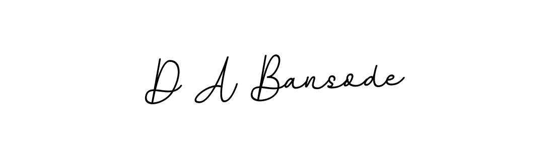 How to make D A Bansode name signature. Use BallpointsItalic-DORy9 style for creating short signs online. This is the latest handwritten sign. D A Bansode signature style 11 images and pictures png
