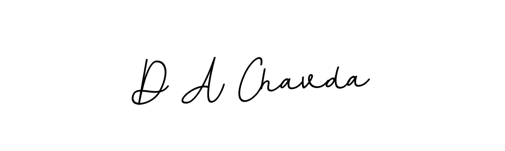 Make a beautiful signature design for name D A Chavda. With this signature (BallpointsItalic-DORy9) style, you can create a handwritten signature for free. D A Chavda signature style 11 images and pictures png
