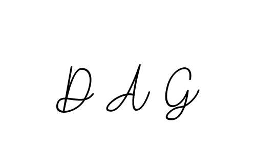 Design your own signature with our free online signature maker. With this signature software, you can create a handwritten (BallpointsItalic-DORy9) signature for name D A G. D A G signature style 11 images and pictures png