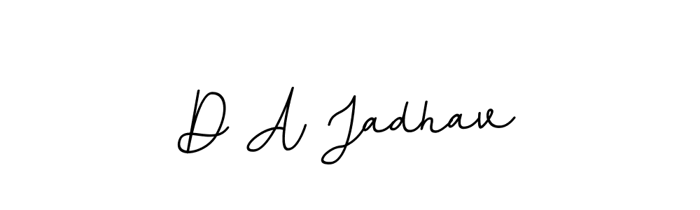 You should practise on your own different ways (BallpointsItalic-DORy9) to write your name (D A Jadhav) in signature. don't let someone else do it for you. D A Jadhav signature style 11 images and pictures png