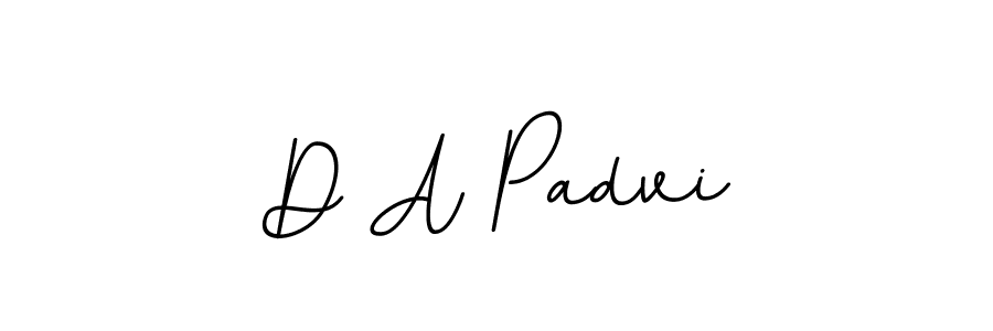 Design your own signature with our free online signature maker. With this signature software, you can create a handwritten (BallpointsItalic-DORy9) signature for name D A Padvi. D A Padvi signature style 11 images and pictures png