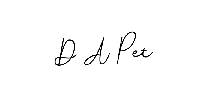 How to make D A Pet name signature. Use BallpointsItalic-DORy9 style for creating short signs online. This is the latest handwritten sign. D A Pet signature style 11 images and pictures png