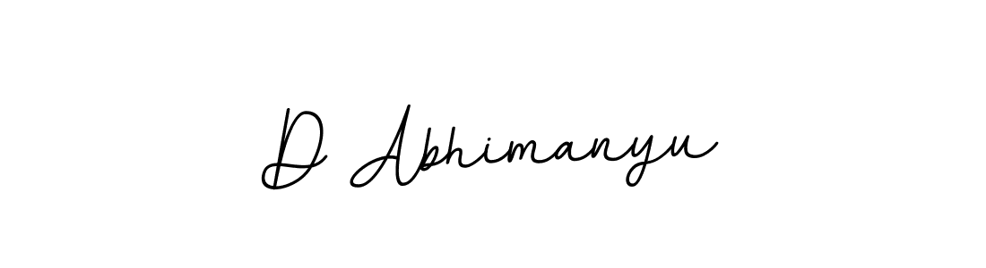 Design your own signature with our free online signature maker. With this signature software, you can create a handwritten (BallpointsItalic-DORy9) signature for name D Abhimanyu. D Abhimanyu signature style 11 images and pictures png