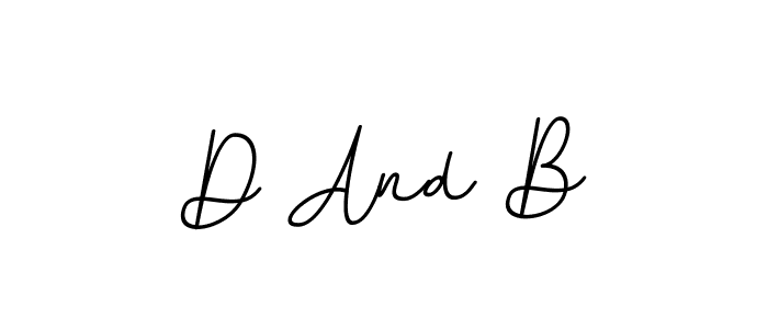 Make a beautiful signature design for name D And B. With this signature (BallpointsItalic-DORy9) style, you can create a handwritten signature for free. D And B signature style 11 images and pictures png