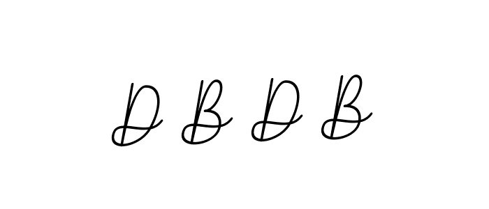 How to make D B D B name signature. Use BallpointsItalic-DORy9 style for creating short signs online. This is the latest handwritten sign. D B D B signature style 11 images and pictures png