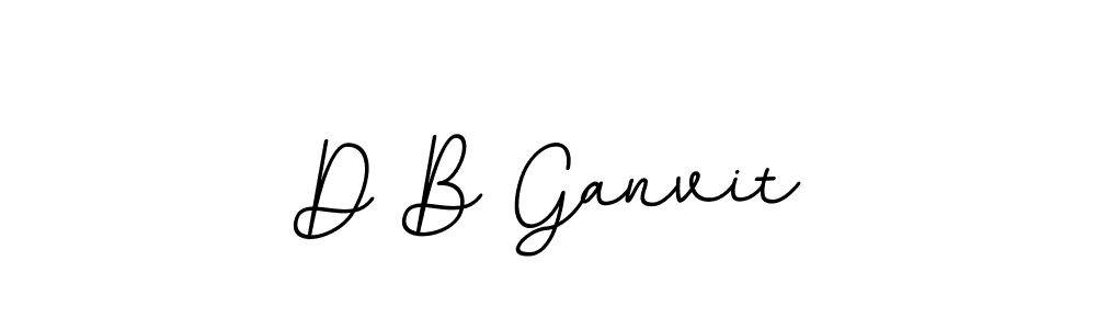 D B Ganvit stylish signature style. Best Handwritten Sign (BallpointsItalic-DORy9) for my name. Handwritten Signature Collection Ideas for my name D B Ganvit. D B Ganvit signature style 11 images and pictures png