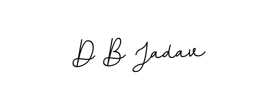 Make a beautiful signature design for name D B Jadav. With this signature (BallpointsItalic-DORy9) style, you can create a handwritten signature for free. D B Jadav signature style 11 images and pictures png