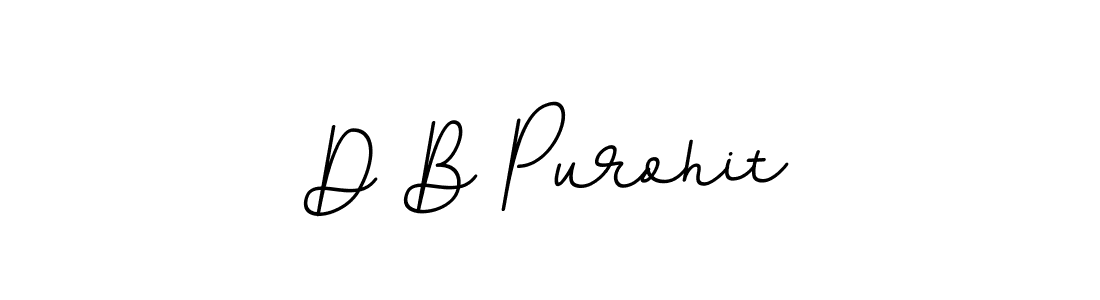 Create a beautiful signature design for name D B Purohit. With this signature (BallpointsItalic-DORy9) fonts, you can make a handwritten signature for free. D B Purohit signature style 11 images and pictures png