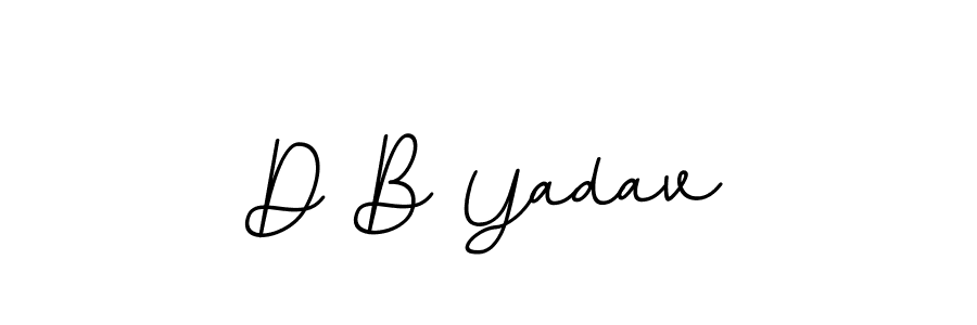 Use a signature maker to create a handwritten signature online. With this signature software, you can design (BallpointsItalic-DORy9) your own signature for name D B Yadav. D B Yadav signature style 11 images and pictures png