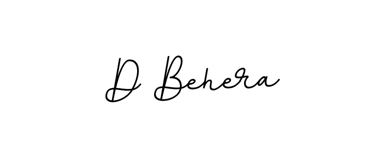 The best way (BallpointsItalic-DORy9) to make a short signature is to pick only two or three words in your name. The name D Behera include a total of six letters. For converting this name. D Behera signature style 11 images and pictures png