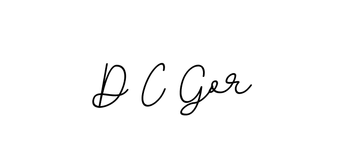 Make a beautiful signature design for name D C Gor. With this signature (BallpointsItalic-DORy9) style, you can create a handwritten signature for free. D C Gor signature style 11 images and pictures png
