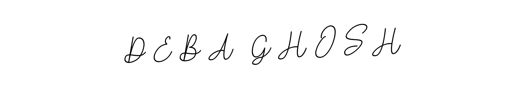 Make a beautiful signature design for name D E B A  G H O S H. With this signature (BallpointsItalic-DORy9) style, you can create a handwritten signature for free. D E B A  G H O S H signature style 11 images and pictures png
