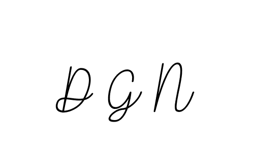 How to make D G N name signature. Use BallpointsItalic-DORy9 style for creating short signs online. This is the latest handwritten sign. D G N signature style 11 images and pictures png