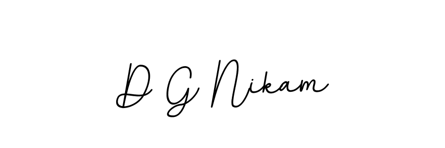 D G Nikam stylish signature style. Best Handwritten Sign (BallpointsItalic-DORy9) for my name. Handwritten Signature Collection Ideas for my name D G Nikam. D G Nikam signature style 11 images and pictures png