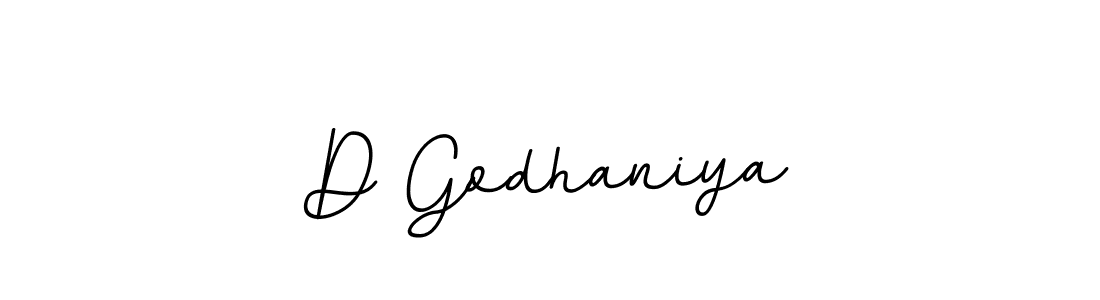 Design your own signature with our free online signature maker. With this signature software, you can create a handwritten (BallpointsItalic-DORy9) signature for name D Godhaniya. D Godhaniya signature style 11 images and pictures png