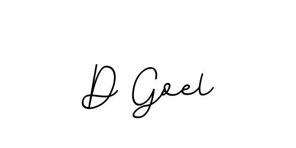 How to make D Goel name signature. Use BallpointsItalic-DORy9 style for creating short signs online. This is the latest handwritten sign. D Goel signature style 11 images and pictures png