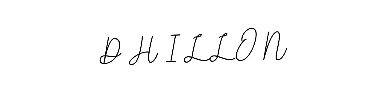 Design your own signature with our free online signature maker. With this signature software, you can create a handwritten (BallpointsItalic-DORy9) signature for name D H I L L O N. D H I L L O N signature style 11 images and pictures png