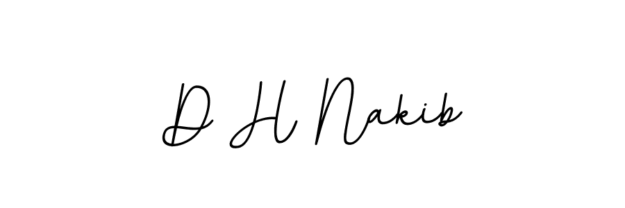 Use a signature maker to create a handwritten signature online. With this signature software, you can design (BallpointsItalic-DORy9) your own signature for name D H Nakib. D H Nakib signature style 11 images and pictures png