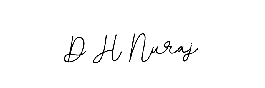 How to make D H Nuraj name signature. Use BallpointsItalic-DORy9 style for creating short signs online. This is the latest handwritten sign. D H Nuraj signature style 11 images and pictures png