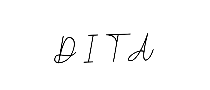 Make a beautiful signature design for name D I T A. With this signature (BallpointsItalic-DORy9) style, you can create a handwritten signature for free. D I T A signature style 11 images and pictures png