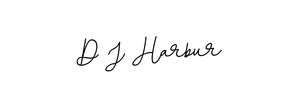 Use a signature maker to create a handwritten signature online. With this signature software, you can design (BallpointsItalic-DORy9) your own signature for name D J Harbur. D J Harbur signature style 11 images and pictures png