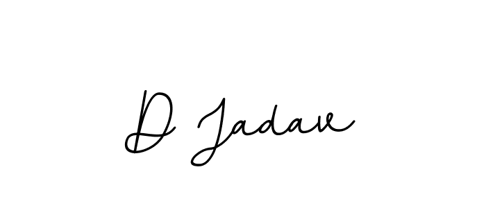 Make a beautiful signature design for name D Jadav. With this signature (BallpointsItalic-DORy9) style, you can create a handwritten signature for free. D Jadav signature style 11 images and pictures png