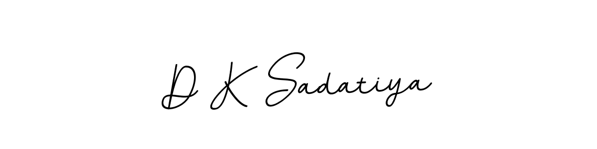 How to make D K Sadatiya name signature. Use BallpointsItalic-DORy9 style for creating short signs online. This is the latest handwritten sign. D K Sadatiya signature style 11 images and pictures png
