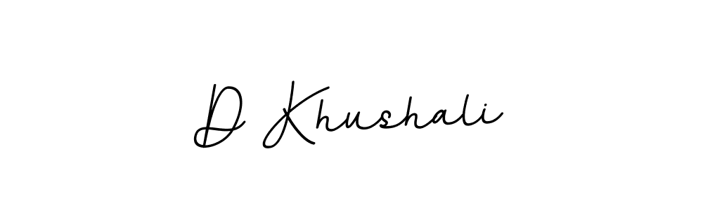 How to make D Khushali name signature. Use BallpointsItalic-DORy9 style for creating short signs online. This is the latest handwritten sign. D Khushali signature style 11 images and pictures png