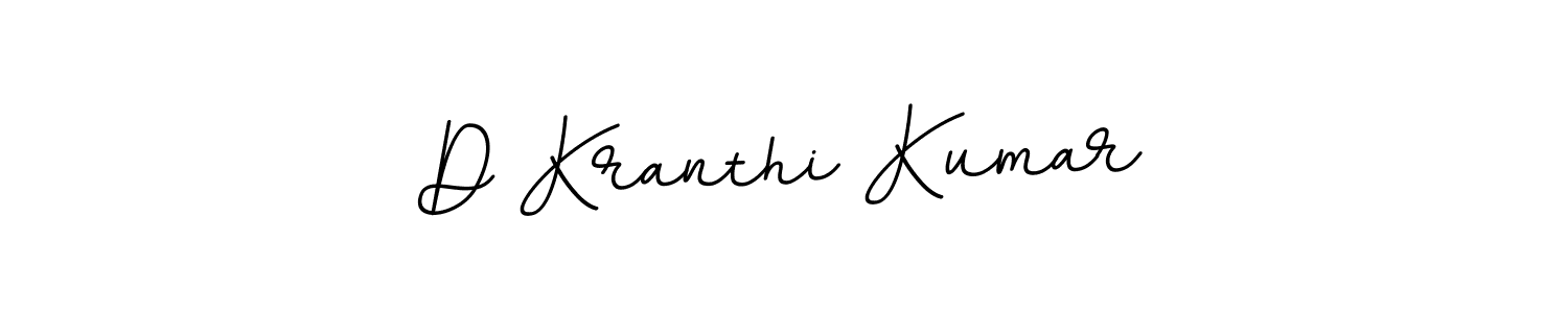 Design your own signature with our free online signature maker. With this signature software, you can create a handwritten (BallpointsItalic-DORy9) signature for name D Kranthi Kumar. D Kranthi Kumar signature style 11 images and pictures png