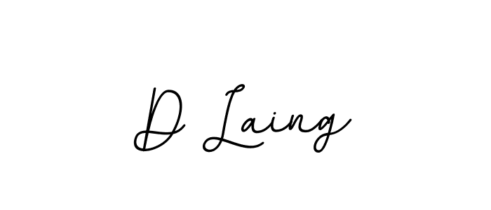 How to make D Laing name signature. Use BallpointsItalic-DORy9 style for creating short signs online. This is the latest handwritten sign. D Laing signature style 11 images and pictures png