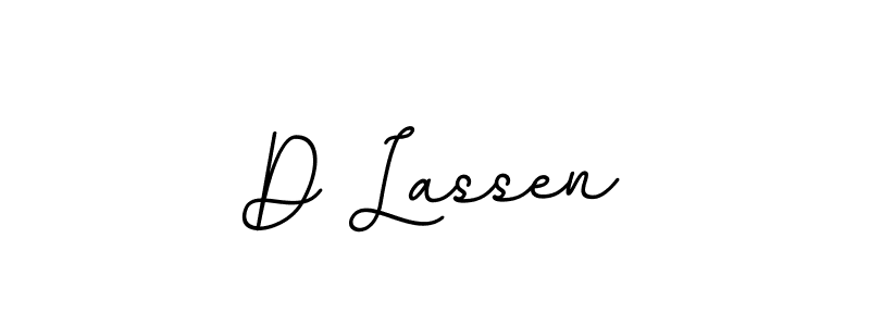 You should practise on your own different ways (BallpointsItalic-DORy9) to write your name (D Lassen) in signature. don't let someone else do it for you. D Lassen signature style 11 images and pictures png