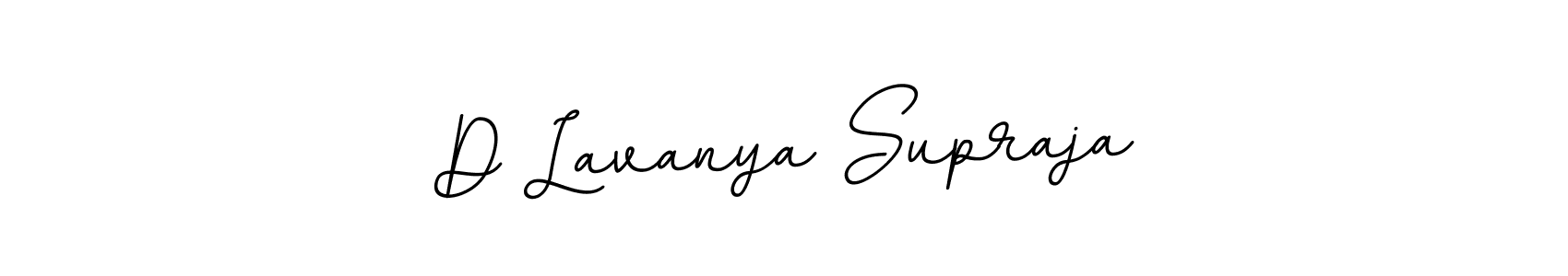 Use a signature maker to create a handwritten signature online. With this signature software, you can design (BallpointsItalic-DORy9) your own signature for name D Lavanya Supraja. D Lavanya Supraja signature style 11 images and pictures png