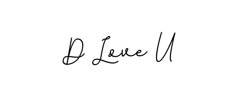 Similarly BallpointsItalic-DORy9 is the best handwritten signature design. Signature creator online .You can use it as an online autograph creator for name D Love U. D Love U signature style 11 images and pictures png