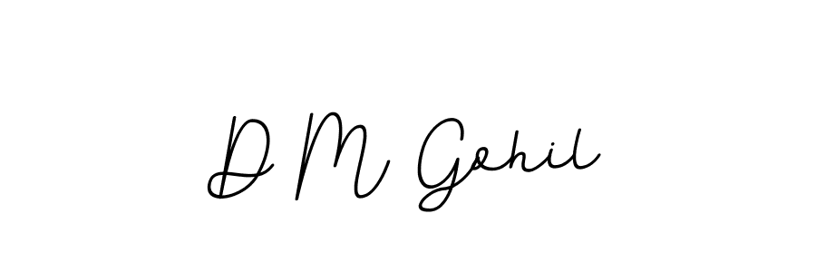 Create a beautiful signature design for name D M Gohil. With this signature (BallpointsItalic-DORy9) fonts, you can make a handwritten signature for free. D M Gohil signature style 11 images and pictures png