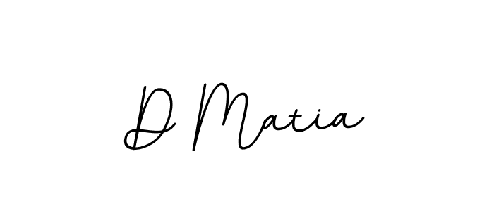 Design your own signature with our free online signature maker. With this signature software, you can create a handwritten (BallpointsItalic-DORy9) signature for name D Matia. D Matia signature style 11 images and pictures png