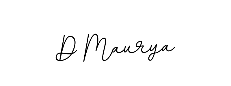 Use a signature maker to create a handwritten signature online. With this signature software, you can design (BallpointsItalic-DORy9) your own signature for name D Maurya. D Maurya signature style 11 images and pictures png