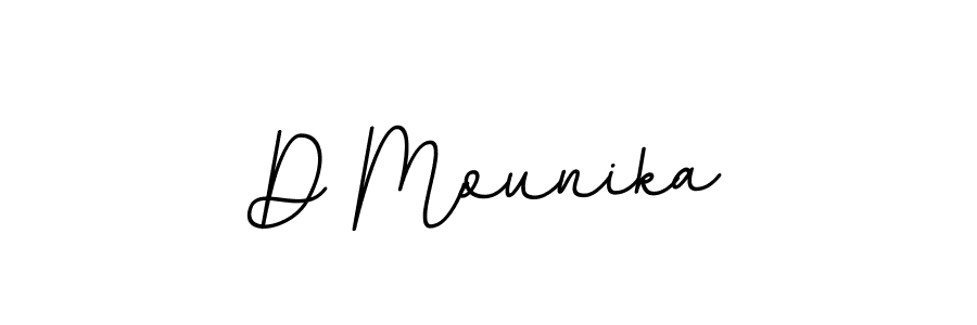 Create a beautiful signature design for name D Mounika. With this signature (BallpointsItalic-DORy9) fonts, you can make a handwritten signature for free. D Mounika signature style 11 images and pictures png