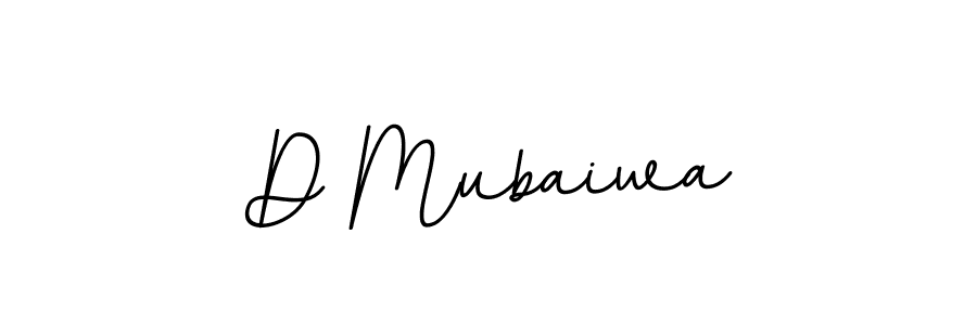Design your own signature with our free online signature maker. With this signature software, you can create a handwritten (BallpointsItalic-DORy9) signature for name D Mubaiwa. D Mubaiwa signature style 11 images and pictures png
