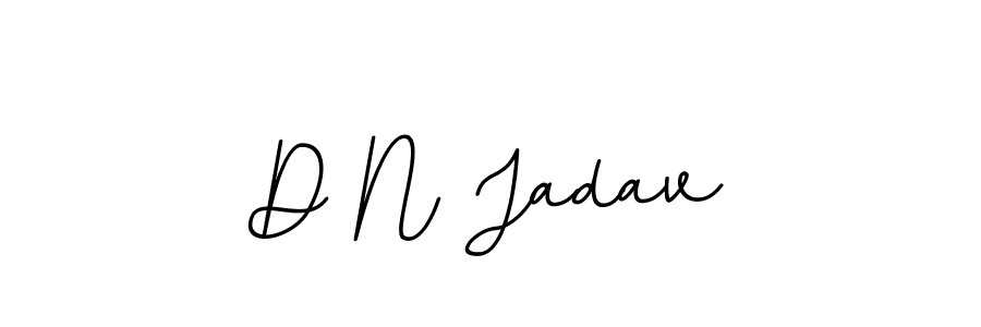 How to make D N Jadav name signature. Use BallpointsItalic-DORy9 style for creating short signs online. This is the latest handwritten sign. D N Jadav signature style 11 images and pictures png