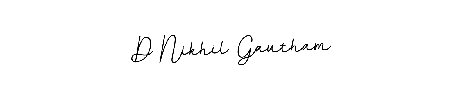 Create a beautiful signature design for name D Nikhil Gautham. With this signature (BallpointsItalic-DORy9) fonts, you can make a handwritten signature for free. D Nikhil Gautham signature style 11 images and pictures png