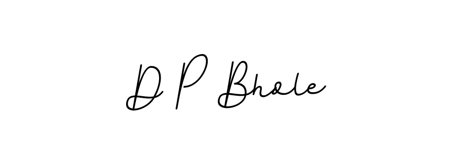 The best way (BallpointsItalic-DORy9) to make a short signature is to pick only two or three words in your name. The name D P Bhole include a total of six letters. For converting this name. D P Bhole signature style 11 images and pictures png