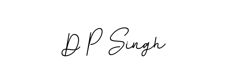 The best way (BallpointsItalic-DORy9) to make a short signature is to pick only two or three words in your name. The name D P Singh include a total of six letters. For converting this name. D P Singh signature style 11 images and pictures png