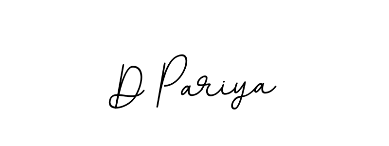 Design your own signature with our free online signature maker. With this signature software, you can create a handwritten (BallpointsItalic-DORy9) signature for name D Pariya. D Pariya signature style 11 images and pictures png