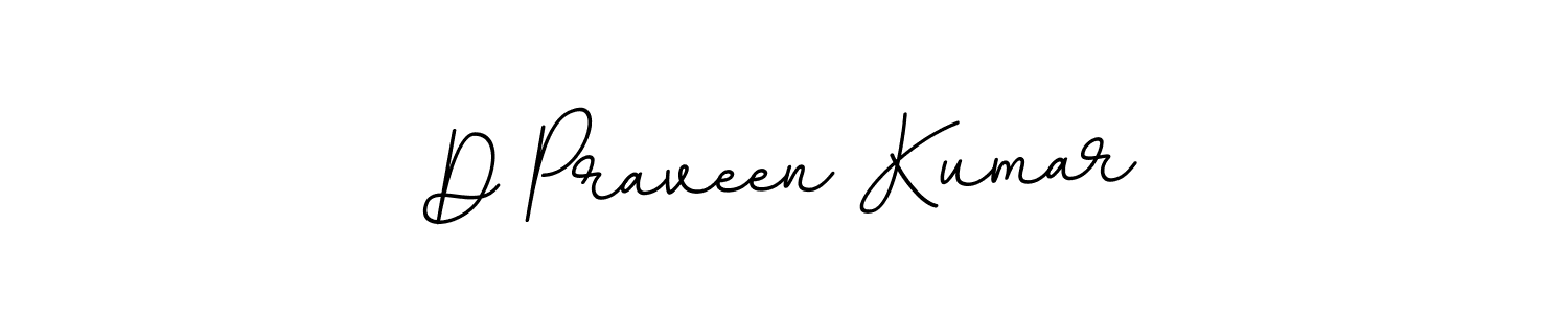 Make a beautiful signature design for name D Praveen Kumar. With this signature (BallpointsItalic-DORy9) style, you can create a handwritten signature for free. D Praveen Kumar signature style 11 images and pictures png