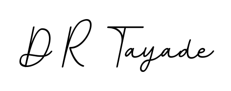 Give your name D R Tayade an exquisite flair with the BallpointsItalic-DORy9 script font. Ideal for contracts, resumes, and formal letterheads. D R Tayade signature style 11 images and pictures png