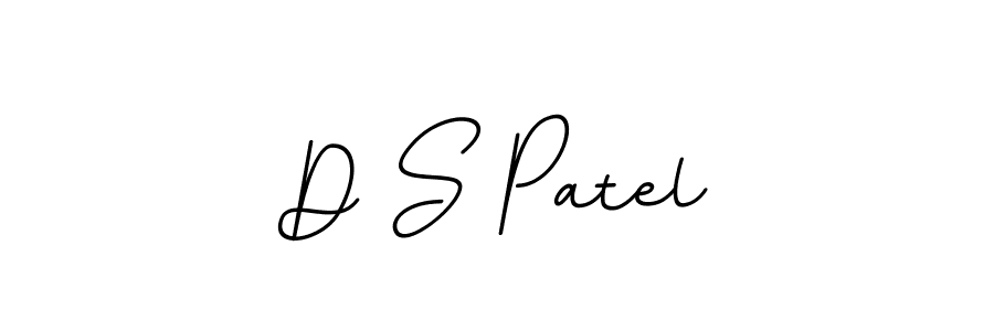 Create a beautiful signature design for name D S Patel. With this signature (BallpointsItalic-DORy9) fonts, you can make a handwritten signature for free. D S Patel signature style 11 images and pictures png